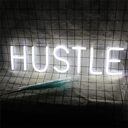 Transparent Back Panel Hustle Usb Powered Neon Lights
