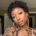 Black Short Curly Hair African Small Fluffy Style