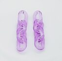 Colorful Transparent Jelly Chain Buckle Earrings