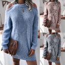 Knitwear College Sweaters Sweater For Women Long Blue