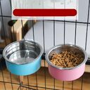 Stainless Steel Dog Fixed Cat Bowl Cage Water