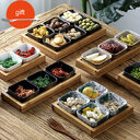 Japan Style Ceramic Fruits Plates with Bamboo Serving