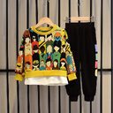 Children's Clothing Boy Autumn Suit Korean Casual Cartoon