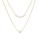European and American Necklaces Fashion Jewelry Double Pearl