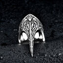 Nordic Amulet Jewelry Titanium Steel Carved Ring Raven