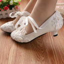 White Large Size Flat Wedding Shoes Bridal Bridesmaid