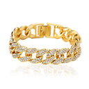 Cuban Thick Link Chain Bracelet Punk Luxury Crystal