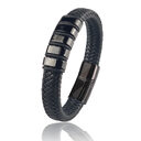 Family Name Bracelets For Men's Stainless Steel Leather