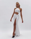 Women's Sexy Fashion Halter Neck Cutout Lace-Up Long