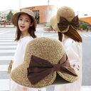 Big Bow Split Sunshade Hat Summer Vacation Beach