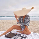 25CM Wide Brim Oversized Beach Hats For Women