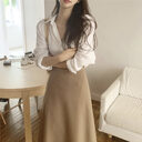 Simple Foundation Long Sleeve Shirt High Waist