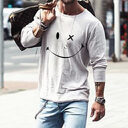 Fashion Loose Clothes Round Neck T-shirt Autumn