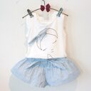 AiLe Rabbit Girls Fashion Clothes Set Short Sleeve