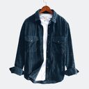 Corduroy Shirt Men Long Sleeved Thickened Retro