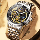 New Fashion Mens Watch Stainless Steel Luxury Waterproof