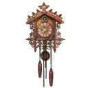 Vintage Wooden Hanging Cuckoo Wall Clock For Living