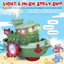 Electric Water Rotating Spray Ship Toys Cartoon Boat