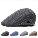 Peaked Cap Forward Plaid Baseball Visor Beret Sun