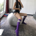 Fitness Cheerleading Yoga Sports Calf Socks Knee-Length Running
