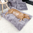 Long Warm Plush Dog Bed Quilted Base 4