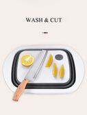 Folding Cutting Board Plastic Portable Drain Basket Vegetable