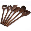 New 6-Piece Black Walnut Kitchen Utensils Household Solid