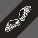 Car Reflective Stickers Personality Angel Wings Rear C