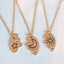 Moon And Star Pendant Set