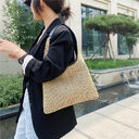 Fashion Rattan Women Shoulder Bags Wikcer Woven Female