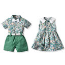Children's Clothing Siblings Printing Beach style Vacation Leisure