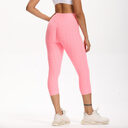 Women Cropped High Waisted Yoga Pants Bubble Hip