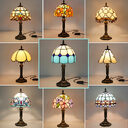 Lamp Bedroom Bedside Retro Bar Yellow Glass Resin