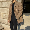 Mrcyc Spring New Korean Youth Plaid Blazer Trend
