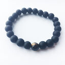 Jewelry Bracelets 8mm Dumb Black Frosted Stone Tiger's