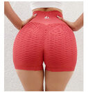 High-waisted Jacquard Peach Hip Yoga Three-quarter Pants Belly-up