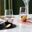 Durable Nordic Drinkware Light Luxury Gold-Plated Glass Cups