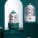 Fashion 360 Rotating Jewelry Box Earrings Necklace Rack
