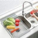 Sink Bowl Rack Stainless Steel Drain Foldable Kitchen