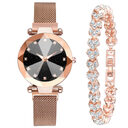 Women's Watch Square Diamond Rhinestone Starry Sky Face
