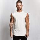 Gym Sleeveless Shirt Cotton Tank Top for Men