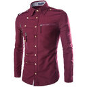Brand Men Shirt Fashion Design Mens Slim Fit