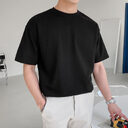 Men''s Loose Solid Color T-shirt Short Sleeve Fashion