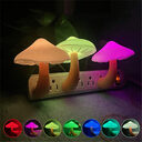LED Night Light Mushroom Wall Socket Lamp EU