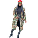 European and American women's long casual fashion camouflage