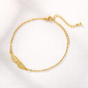 Gold Angel Wing Charm Bracelet Women