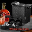 Whiskey Ice Cube Hockey Skull Box Crystal Tray