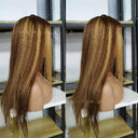 Piano Color P4.27 Brazilian Real Hair Wig Lace