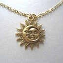 Sun Moon Pendant Necklace Charm For Woman Choker