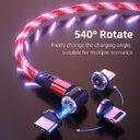 540 Rotate Luminous Magnetic Cable 3A Fast Charging